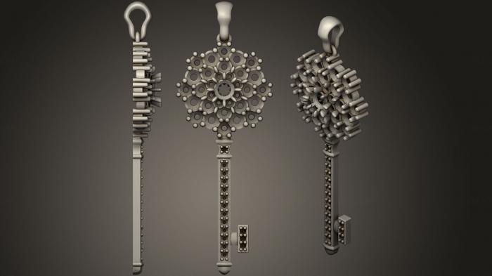 نموذج ثلاثي الأبعاد لآلة CNC مجوهرات قلادة المفتاح 170